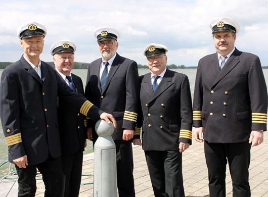 Die Kapitäne der MS Altmühlsee freuen sich schon auf die Fahrgäste